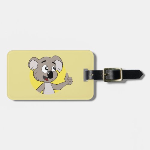 Koala bear cartoon luggage tag