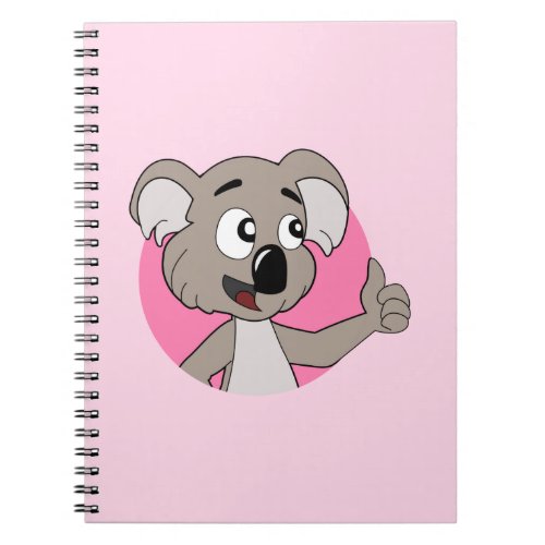 Koala bear cartoon notebook