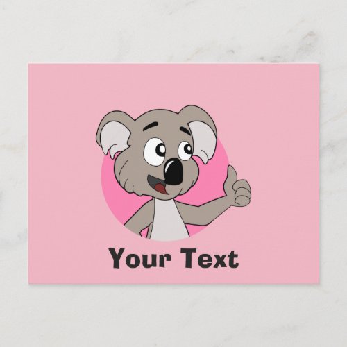 Koala bear cartoon postcard