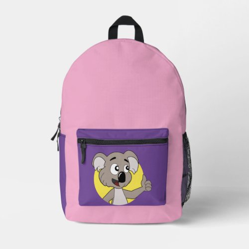 Koala bear cartoon  printed backpack