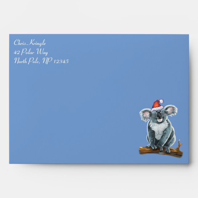 Koala Bear Christmas Envelope (Front)