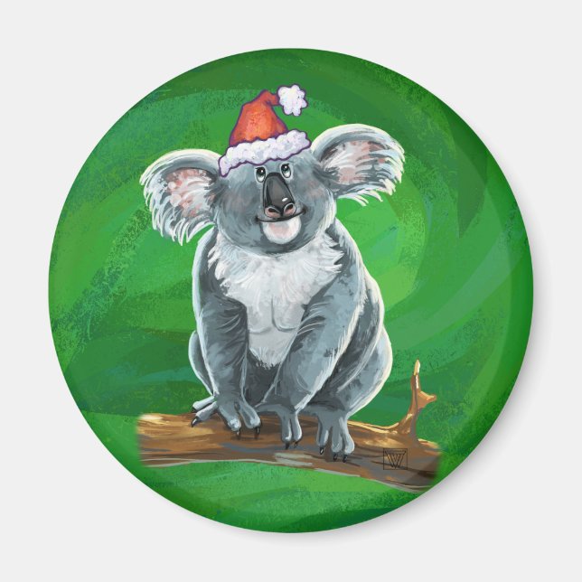 Koala Bear Christmas Magnet (Front)