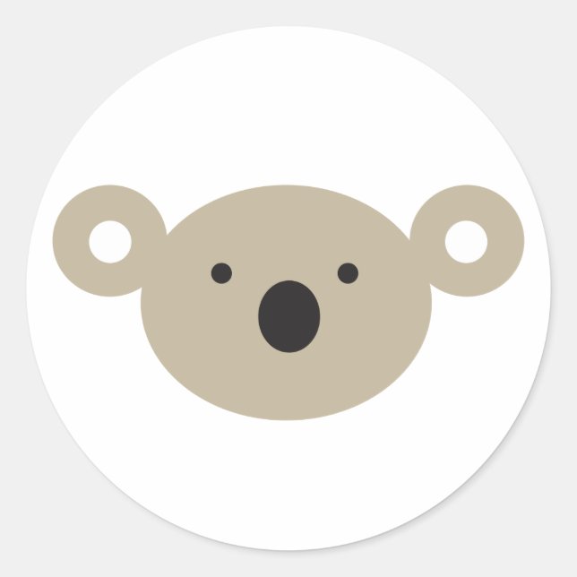 Koala Bear Classic Round Sticker (Front)