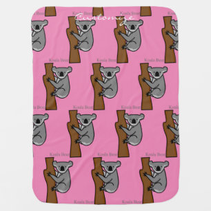 Koala Bear Climbing Tree Thunder_Cove Baby Blanket