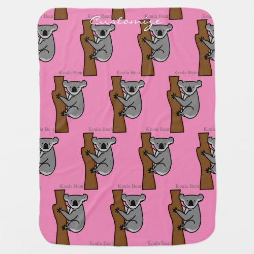 Koala Bear Climbing Tree Thunder_Cove Baby Blanket