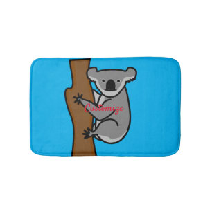 Koala Bear Climbing Tree Thunder_Cove Bath Mat