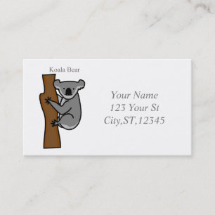Koala Bear Climbing Tree Thunder_Cove Business Card