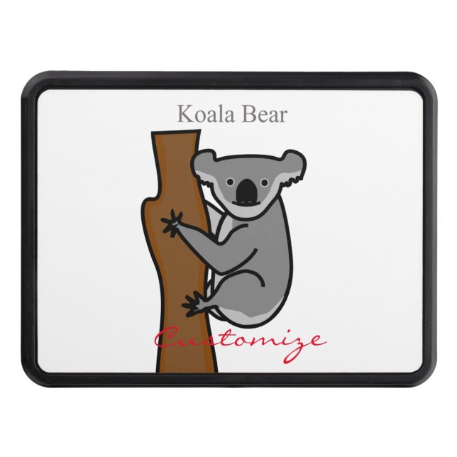 Koala Bear Climbing Tree Thunder_Cove Hitch Cover (Front)