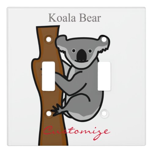 Koala Bear Climbing Tree Thunder_Cove Light Switch Cover