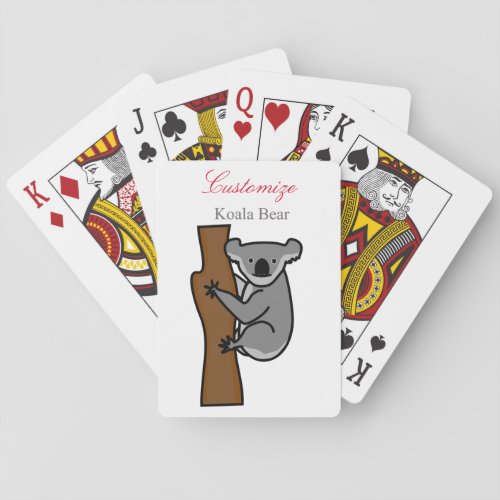 Koala Bear Climbing Tree Thunder_Cove Poker Cards