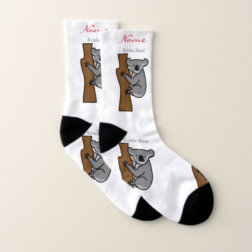 Koala Bear Climbing Tree Thunder_Cove Socks