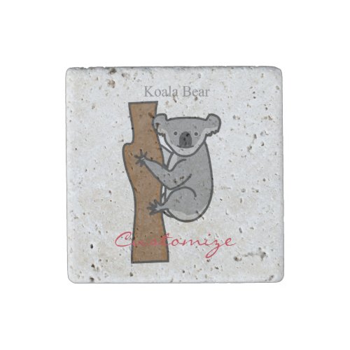 Koala Bear Climbing Tree Thunder_Cove Stone Magnet