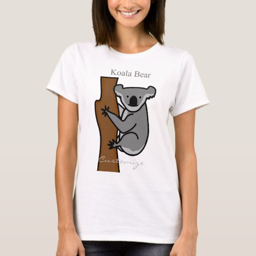 Koala Bear Climbing Tree Thunder_Cove T_Shirt