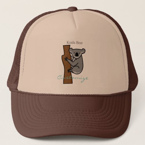 Koala Bear Climbing Tree Thunder_Cove Trucker Hat