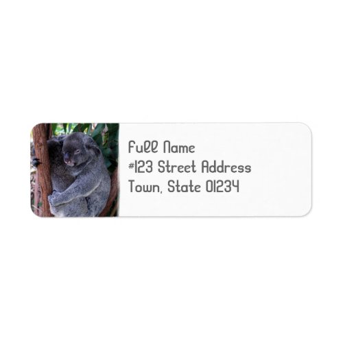 Koala Bear Cuddle Return Address Label