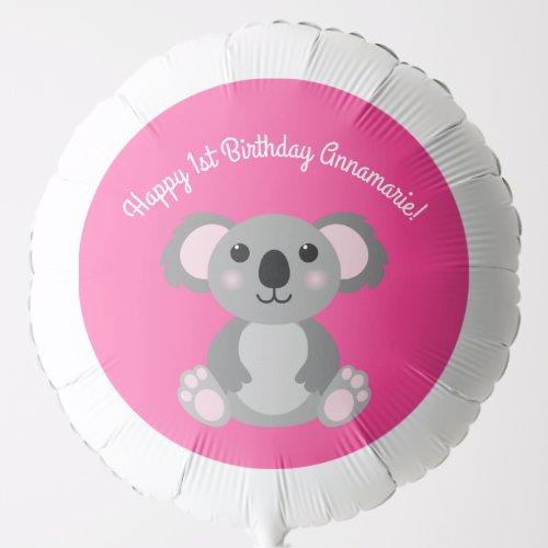 Koala Bear Cute Kid Birthday Party Balloon
