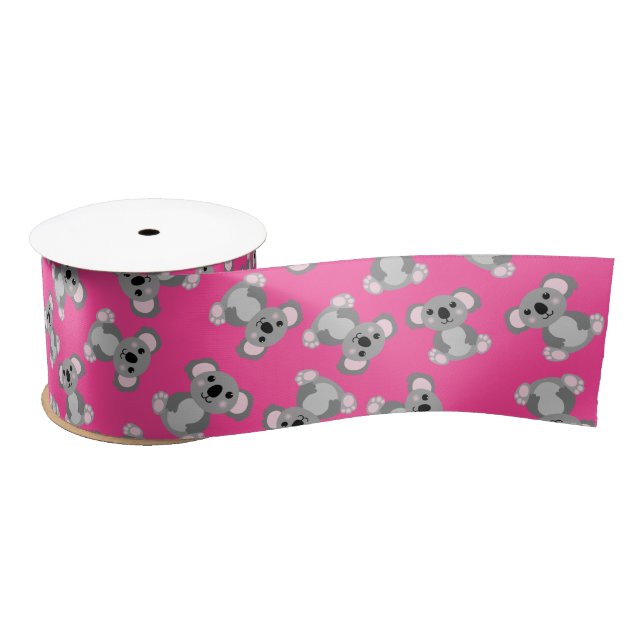 Koala Bear Cute Kid Birthday Party Satin Ribbon (Spool)