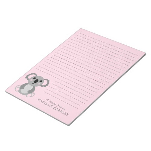 Koala Bear Cute Kids Personal Stationary Notepad