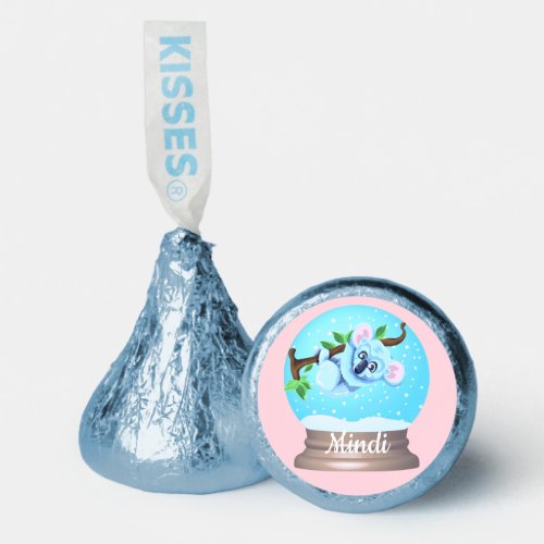 Koala bear cute snow globe pink girly  hersheys kisses