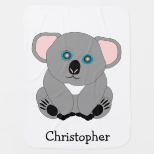 Koala Bear Design Just Add Name Receiving Blanket