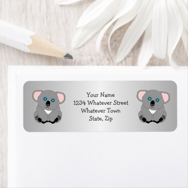 Koala Bear Design Return Address Label (Insitu)