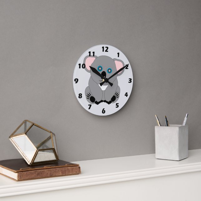 Koala Bear Design Round Clock (Office)