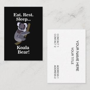 Koala Bear Funny Business Card