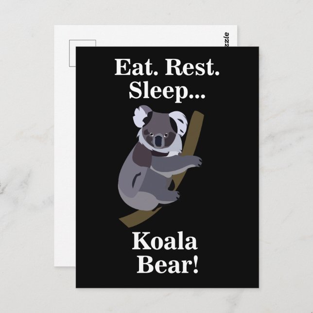 Koala Bear Funny Postcard (Front/Back)