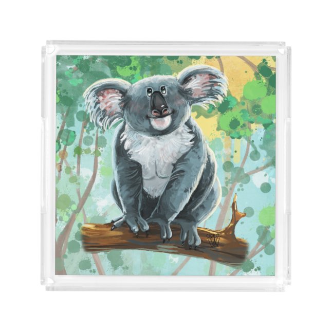 Koala Bear Gifts & Accessories Acrylic Tray (Front)