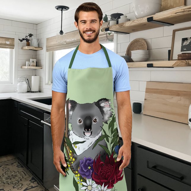 Koala Bear Green Apron (Creator Uploaded)
