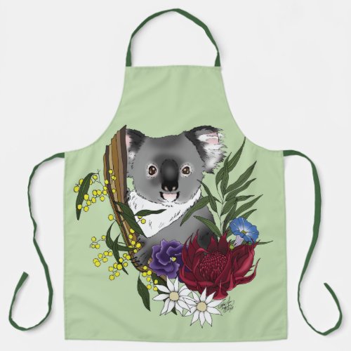 Koala Bear Green Apron