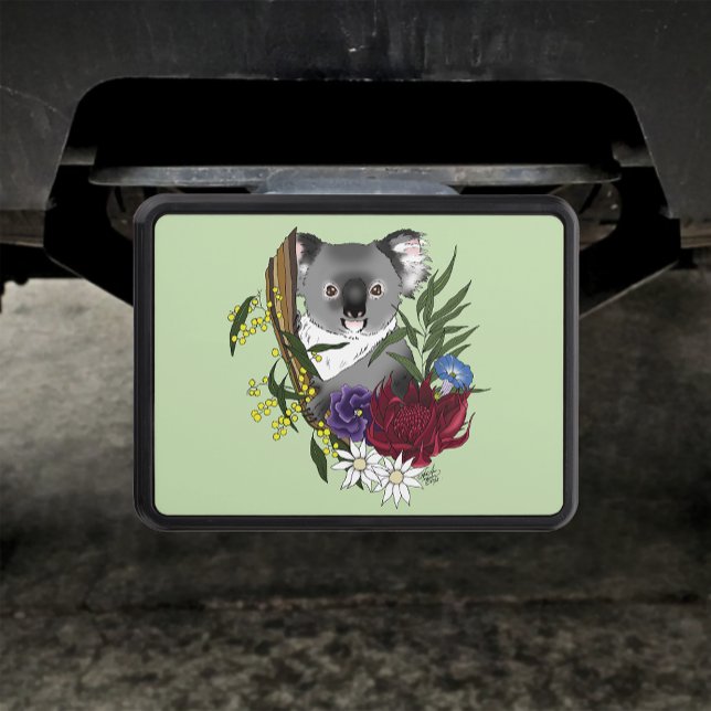 Koala Bear Green Hitch Cover (Creator Uploaded)