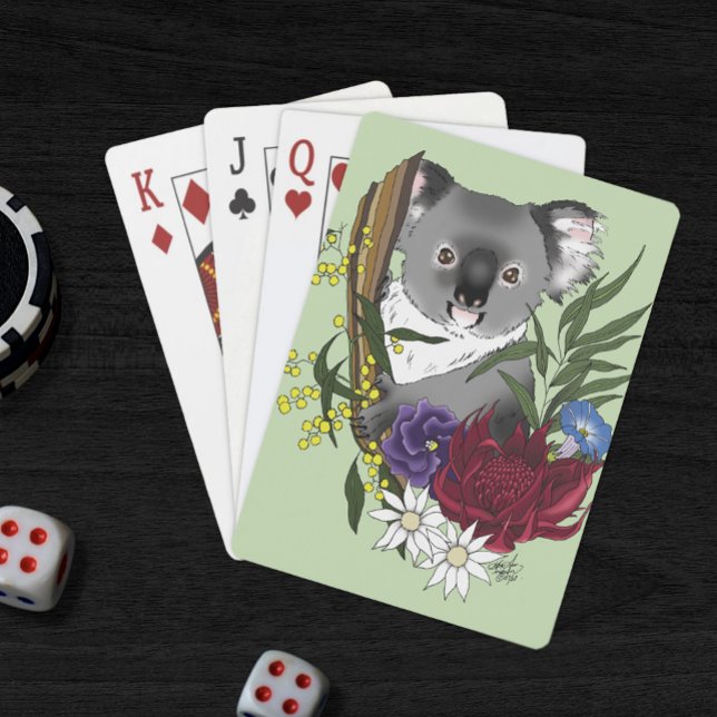 Koala Bear Green Poker Cards (Creator Uploaded)