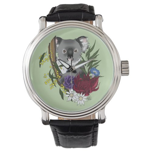 Koala Bear Green Watch