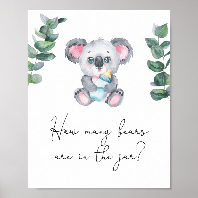 Koala Bear - Guess how many bears are in the jar Poster (Front)