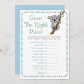 Koala Bear Guess The Right Price Baby Game Blue (Front/Back)