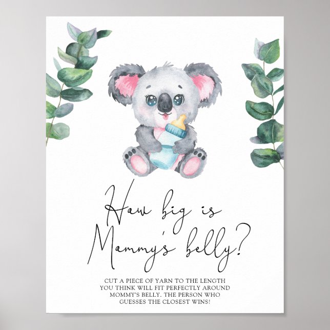 Koala Bear - How big is mommy's belly game Poster (Front)
