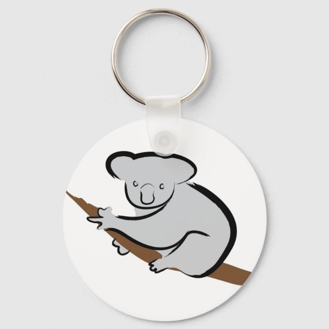 Koala bear in tree keychain (Front)