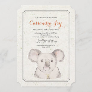 Koala Bear Invitation