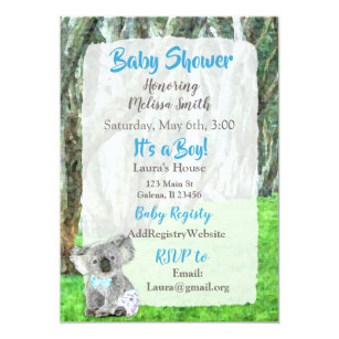 Koala Baby Shower Invitations Zazzle