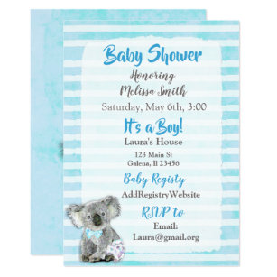 Koala Baby Shower Invitations Zazzle