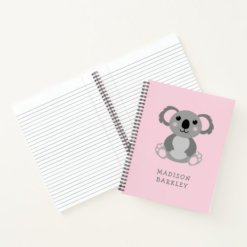 Koala Bear Kids Cute Notebook