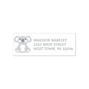 Koala Bear Kid's Cute Return Address Stamp