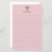 Koala Bear Kids Personalized Stationery (Front/Back)