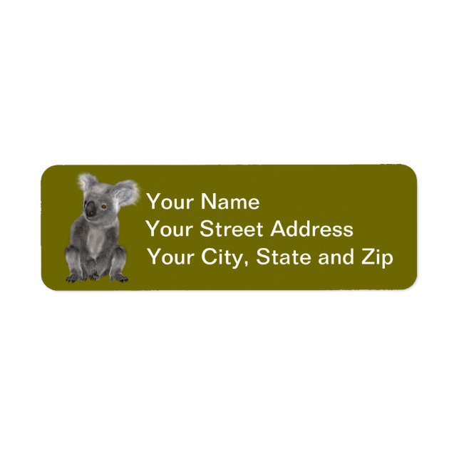 Koala Bear Label (Front)