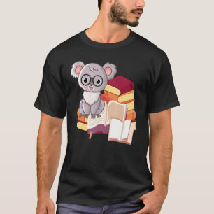 Koala Bear Librarian Reading Books Koala T-Shirt