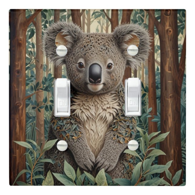 Koala Bear Light Switch Cover (In Situ)