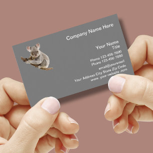 Koala Bear Logo Template Business Card