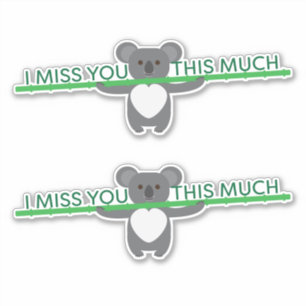Koala bear miss you this much sticker