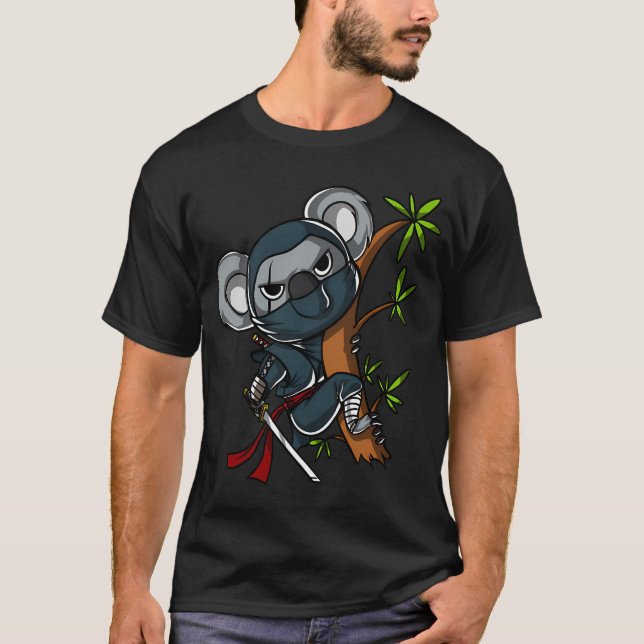 Koala Bear Ninja Samurai T-Shirt (Front)